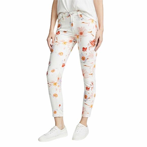7 For All Mankind Women’s The Ankle Skinny Jeans In Bow Blossoms Sz 25 NEW $199 - Picture 1 of 11